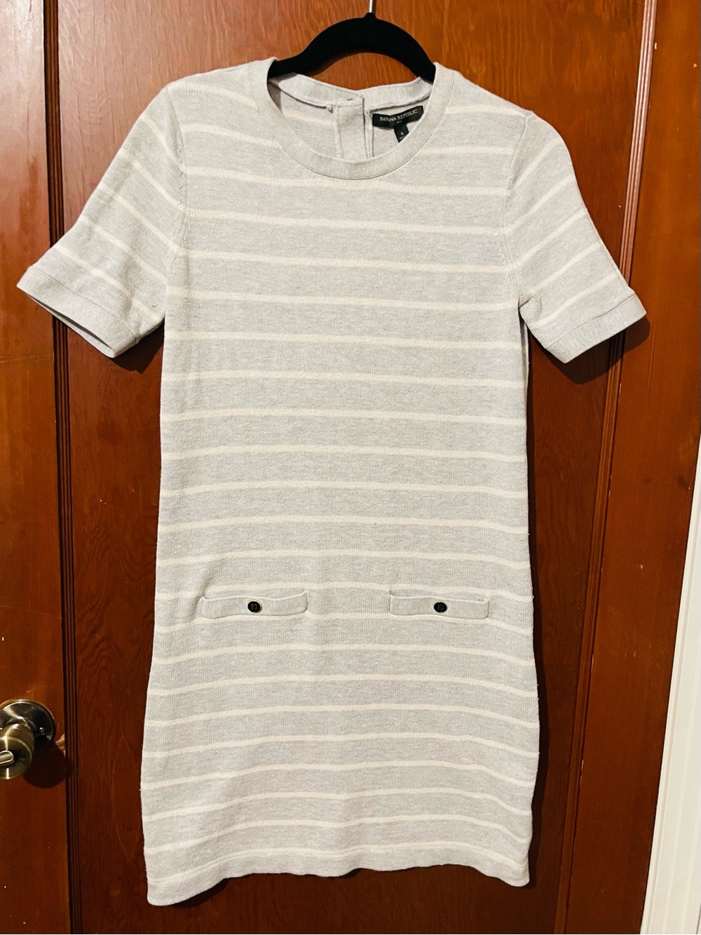 Banana Republic Striped Mini Sweater Dress with Pockets - Size S